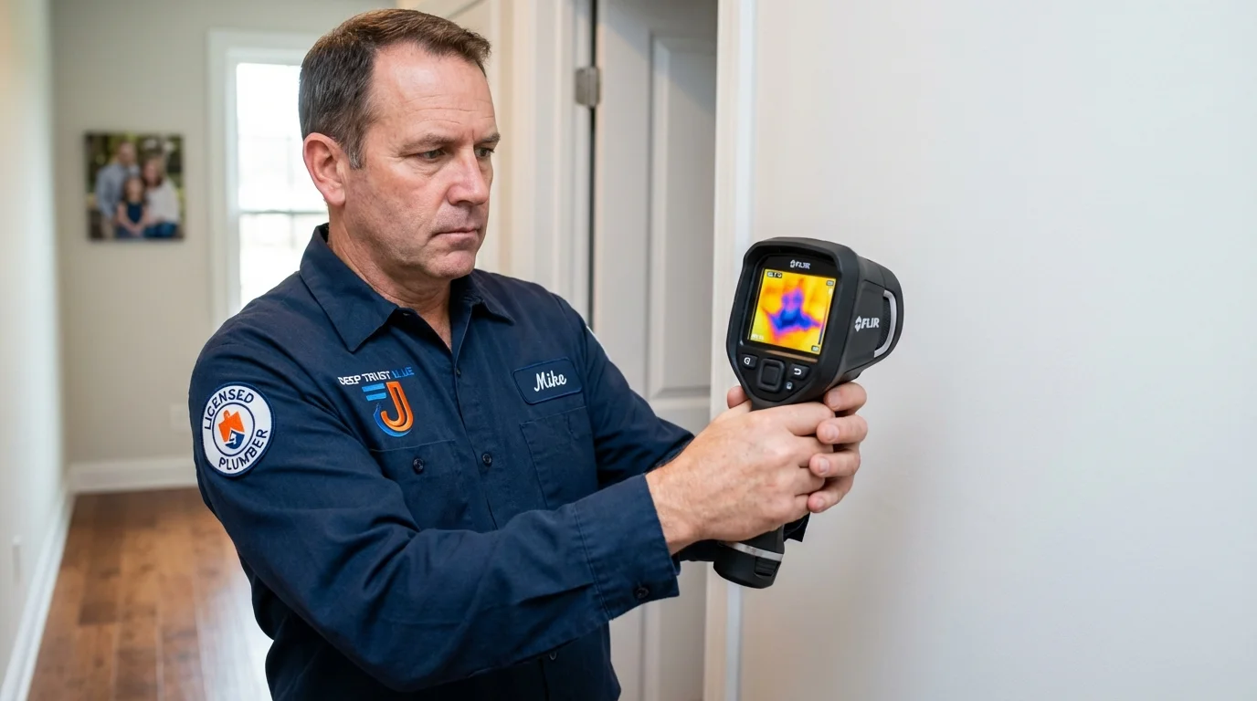 Thermal imaging leak detection by Johns Plumbing LLC in Machias